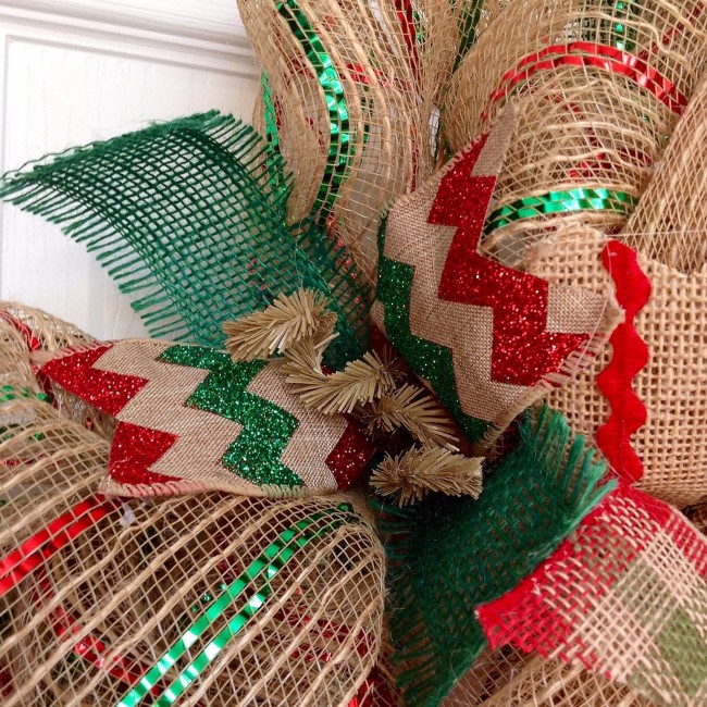 Gingerbread Men Cookies Christmas Wreath Deco Mesh