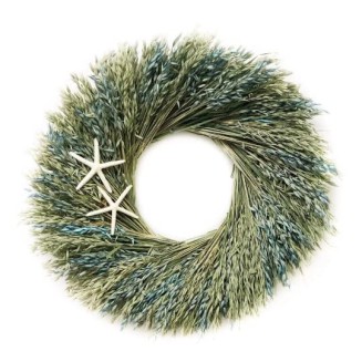 VanCortlandt Farms Natural Dried Flower Sea-grassed Waters Wreath