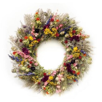 VanCortlandt Farms Natural Dried Flower Meadow Parade Wreath