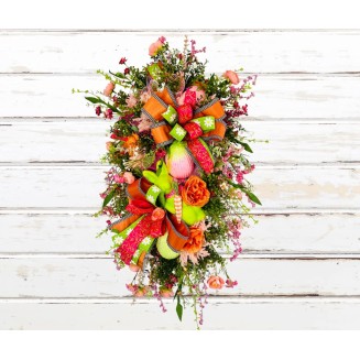 Large Designer Spring Easter Floral Door Swag