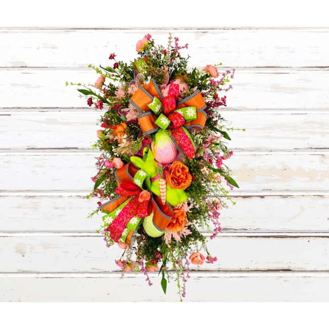 Large Designer Spring Easter Floral Door Swag