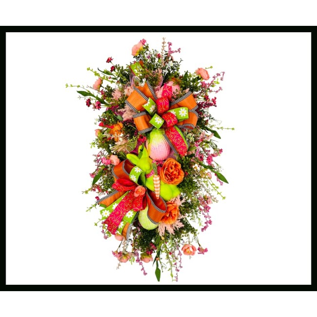 Large Designer Spring Easter Floral Door Swag
