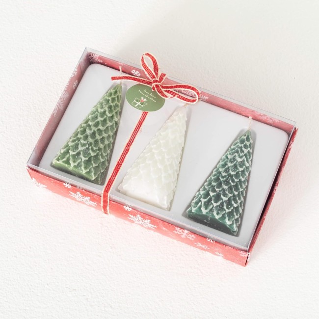 Tree Wax Candle Set of 3, Scentless, Smokeless, Eco-Friendly Candles