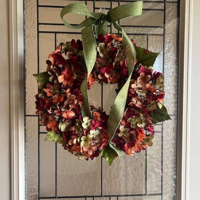 Back Porch Decor, 26 Inches Fall Wreath for Front Door | Fall Outdoor Wreaths | Hydrangea Wreaths for Front Door Window Wall Wedding Farmhouse Festival Decor Farmhouse(16 inches)