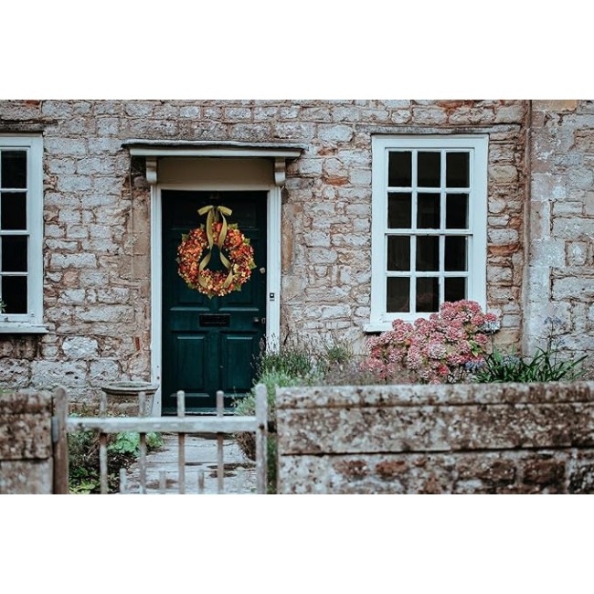 Back Porch Decor, 26 Inches Fall Wreath for Front Door | Fall Outdoor Wreaths | Hydrangea Wreaths for Front Door Window Wall Wedding Farmhouse Festival Decor Farmhouse(16 inches)
