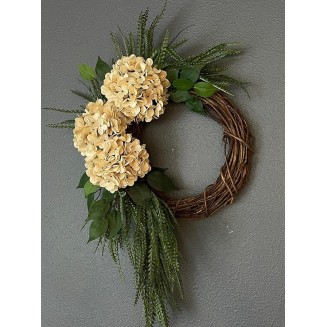 Elegant Beautiful Welcome Sign Spring Hydrangea Wreath, Rustic Farmhouse Wreath for Gift, Kitchen, Dining Area, Living Room, Nursery, Hallway, Front Door Festivals, Families, Walls, Windows,