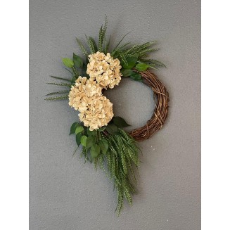 Elegant Beautiful Welcome Sign Spring Hydrangea Wreath, Rustic Farmhouse Wreath for Gift, Kitchen, Dining Area, Living Room, Nursery, Hallway, Front Door Festivals, Families, Walls, Windows,